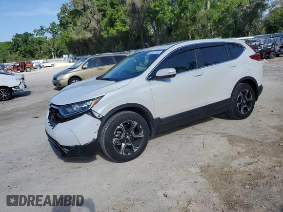 2017 Honda CR-V EX-L with VIN 2HKRW2H83HH689168, listed as a Copart auction lot 52161155 with 45,870 mi miles and Salvage Title. Bid and sale history available at carsss.com. Image 1.