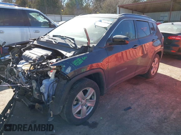 2022 Jeep Compass Latitude with VIN 3C4NJCBB6NT224970, listed as a IAAI auction lot 41689596 with 36,314 mi miles and . Bid and sale history available at carsss.com. Image 19.