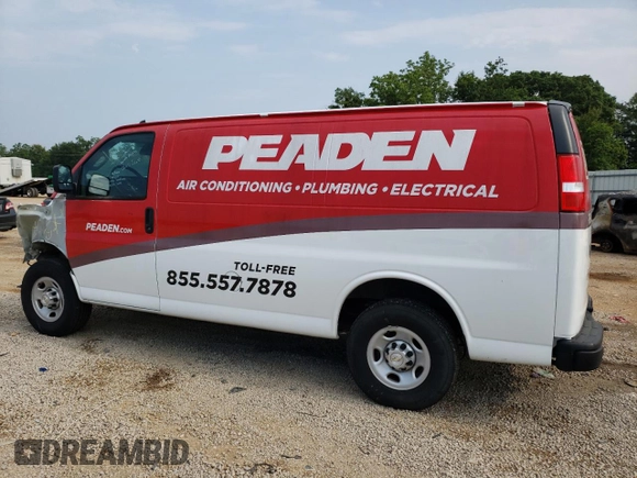 2021 Chevrolet Express Cargo with VIN 1GCWGAFP8M1311787, listed as a Copart auction lot 54471953 with 13,365 mi miles and Non repairable. Bid and sale history available at DreamBid. Image 2.