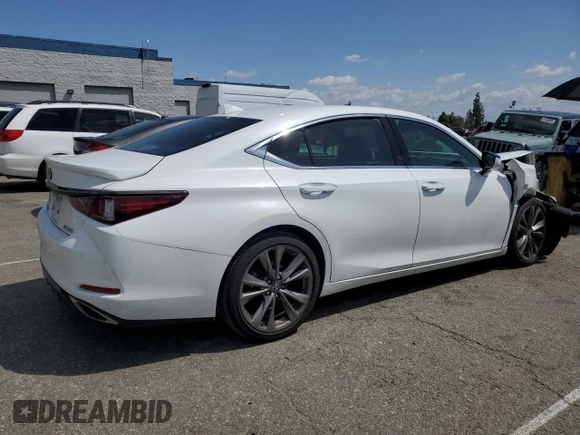 2020 Lexus ES 350 F Sport with VIN 58AGZ1B10LU079493, listed as a Copart auction lot 51712005 with 57,765 mi miles and Salvage title. Bid and sale history available at DreamBid. Image 3.