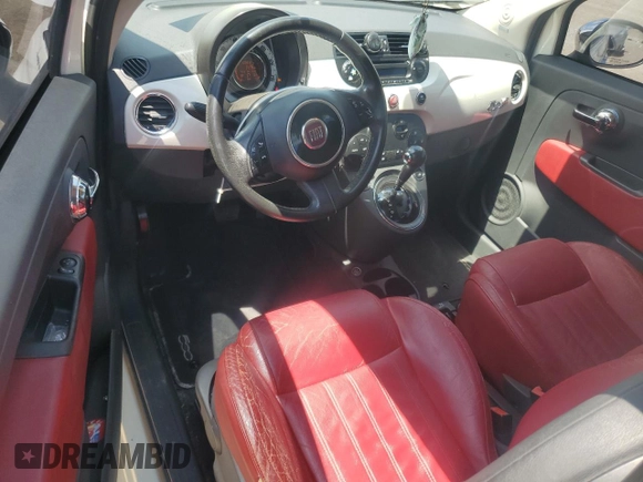 2012 FIAT 500 Lounge with VIN 3C3CFFER7CT109539, listed as a Copart auction lot 61502415 with 105,832 mi miles and Salvage title. Bid and sale history available at DreamBid. Image 8.