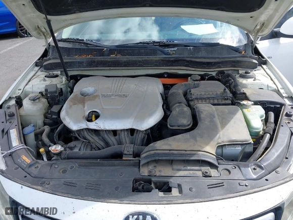 2013 Kia Optima Hybrid EX with VIN KNAGM4AD9D5056052, listed as a IAAI auction lot 41896471 with 176,579 mi miles. Bid and sale history available at carsss.com. Image 10.