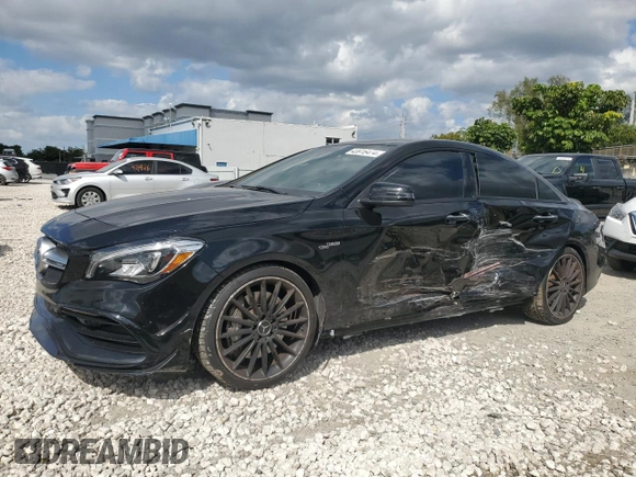 2018 Mercedes-Benz CLA 45 AMG with VIN WDDSJ5CB7JN554081, listed as a Copart auction lot 43916474 with 40,372 mi miles and . Bid and sale history available at DreamBid. Image 1.