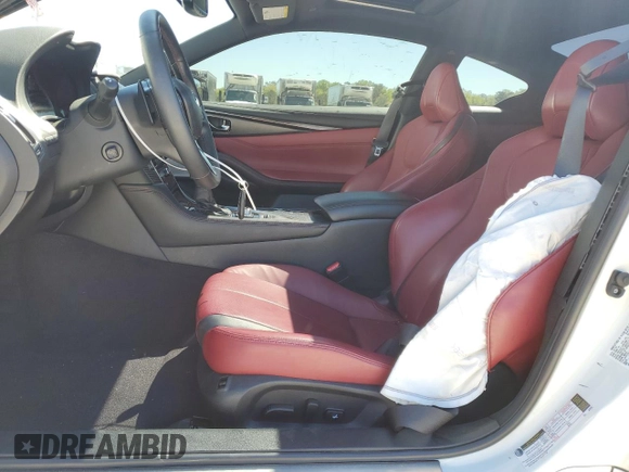 2022 Infiniti Q60 Red Sport 400 with VIN JN1FV7LL5NM680572, listed as a Copart auction lot 49444544 with 36,374 mi miles and Salvage title. Bid and sale history available at DreamBid. Image 7.
