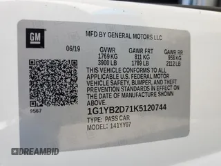 2019 Chevrolet Corvette 1LT with VIN 1G1YB2D71K5120744, listed as a Copart auction lot 54801174 with 28,131 mi miles and Salvage Title. Bid and sale history available at carsss.com. Image 12.