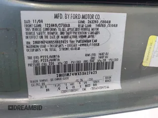2005 Mercury Grand Marquis GS with VIN 2MEFM74WX5X627625, listed as a IAAI auction lot 41982651 with 87,044 mi miles and . Bid and sale history available at DreamBid. Image 9.