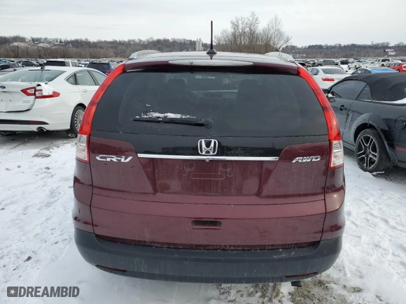 2013 Honda CR-V EX-L with VIN 5J6RM4H74DL071950, listed as a Copart auction lot 45602835 with 75,636 mi miles and Salvage Title. Bid and sale history available at carsss.com. Image 6.