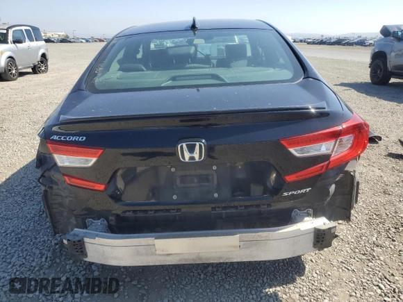 2019 Honda Accord Sport with VIN 1HGCV1F3XKA090777, listed as a Copart auction lot 55314915 with 52,077 mi miles and Salvage Title. Bid and sale history available at DreamBid. Image 6.