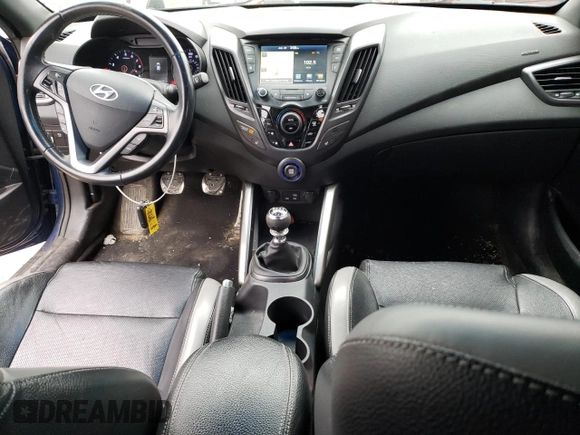2016 Hyundai Veloster Turbo with VIN KMHTC6AE3GU276012, listed as a Copart auction lot 37892833 with 82,797 mi miles. Bid and sale history available at carsss.com. Image 8.