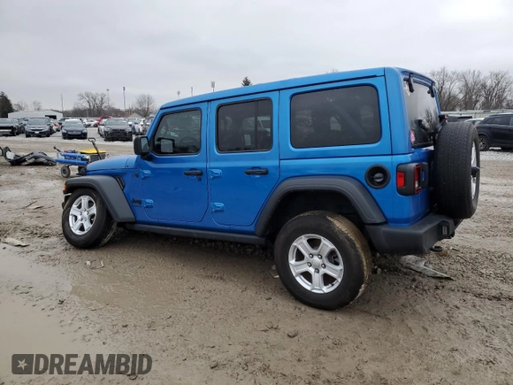 2023 Jeep Wrangler Sport S with VIN 1C4HJXDG9PW543144, listed as a Copart auction lot 43745495 with 36,989 mi miles and Salvage Title. Bid and sale history available at DreamBid. Image 2.
