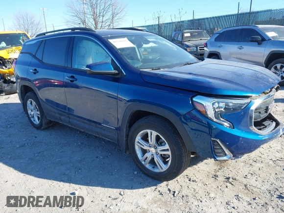 2020 GMC Terrain SLE with VIN 3GKALTEV0LL303955, listed as a IAAI auction lot 41330389 with 26,856 mi miles. Bid and sale history available at carsss.com. Image 1.