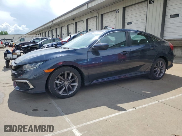 2019 Honda Civic EX-L z VIN 19XFC1F7XKE009097, wystawiony jako Copart lot #56054825 z przebiegiem 72 868 mil mil oraz Szkoda całkowita • Salvage title. Historia ofert i sprzedaży dostępna na DreamBid. Obrazek 1.