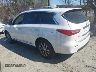 2014 Infiniti QX60 with VIN 5N1AL0MM0EC555055, listed as a IAAI auction lot 41880143 with 128,536 mi miles and . Bid and sale history available at carsss.com. Image 3.
