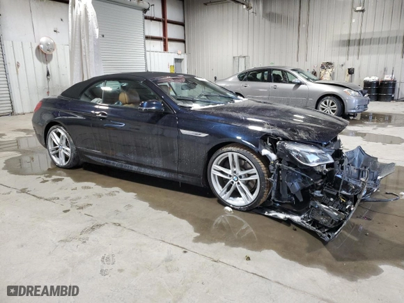 2017 BMW 6 Series 640i with VIN WBA6F1C59HGT83569, listed as a Copart auction lot 88971115 with 0 mi miles and Salvage Title. Bid and sale history available at carsss.com. Image 4.