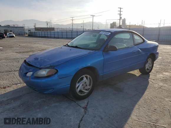 2000 Ford Escort ZX2 with VIN 3FAKP1137YR190299, listed as a Copart auction lot 43616045 with 34,552 mi miles and Salvage Title. Bid and sale history available at carsss.com. Image 1.