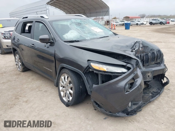 2015 Jeep Cherokee Limited with VIN 1C4PJLDB1FW708157, listed as a IAAI auction lot 41502567 with 85,354 mi miles and . Bid and sale history available at DreamBid. Image 1.