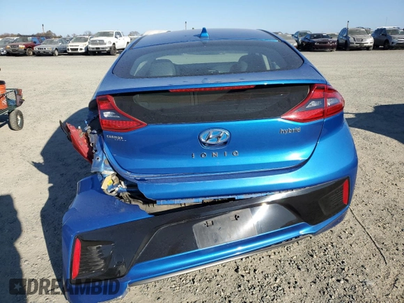 2017 Hyundai Ioniq Limited with VIN KMHC85LC7HU018827, listed as a Copart auction lot 42440655 with 125,104 mi miles and Salvage Title. Bid and sale history available at DreamBid. Image 6.