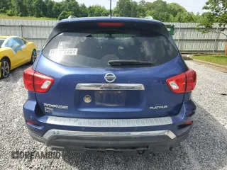 2018 Nissan Pathfinder Platinum z VIN 5N1DR2MN8JC669962, wystawiony jako Copart lot #56760475 z przebiegiem Nie podano mil oraz Szkoda całkowita • Salvage title. Historia ofert i sprzedaży dostępna na DreamBid. Obrazek 6.