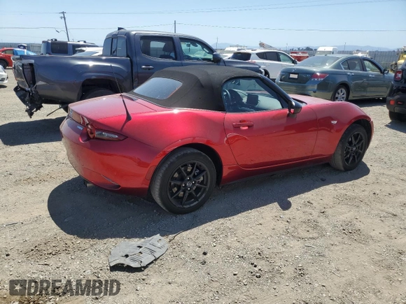 2021 Mazda MX-5 Miata Sport with VIN JM1NDAB7XM0460461, listed as a Copart auction lot 58770975 with 7,841 mi miles and Salvage title. Bid and sale history available at DreamBid. Image 3.