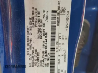 2020 Ford Ranger XL с VIN 1FTER4FH0LLA21966, выставлен на аукционе Copart как лот 56098955 с пробегом 63 194 миль миль и Списание • Salvage title. История ставок и продаж доступна на DreamBid. Изображение 12.