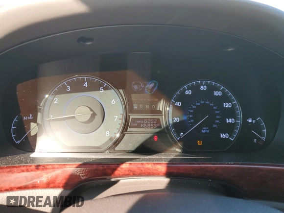 2013 Hyundai Equus Signature with VIN KMHGH4JH2DU071858, listed as a Copart auction lot 52321715 with 46,853 mi miles and Clean Title. Bid and sale history available at DreamBid. Image 9.
