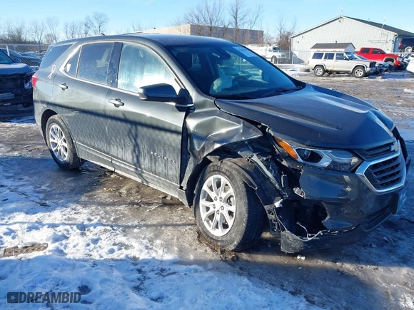 2020 Chevrolet Equinox LT with VIN 3GNAXJEV9LS512452, listed as a IAAI auction lot 41429900 with 51,155 mi miles. Bid and sale history available at carsss.com. Image 1.