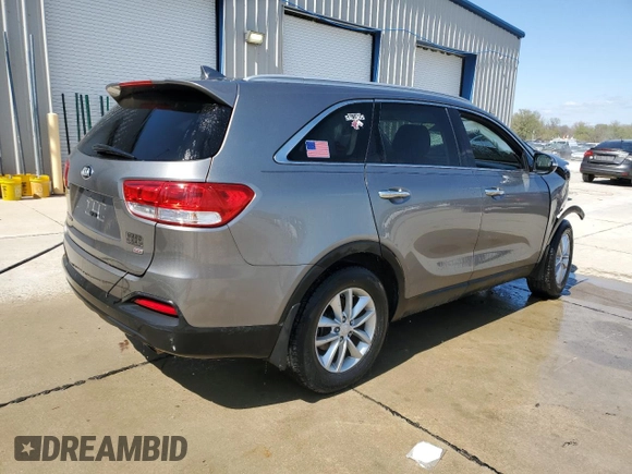 2016 Kia Sorento LX with VIN 5XYPG4A39GG049647, listed as a Copart auction lot 51811875 with 34,732 mi miles and Salvage Title. Bid and sale history available at DreamBid. Image 3.
