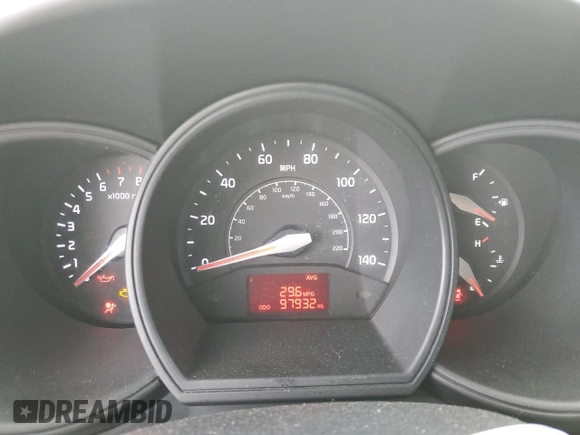 2016 Kia Rio LX with VIN KNADM4A38G6584710, listed as a Copart auction lot 45374045 with 97,932 mi miles and Salvage Title. Bid and sale history available at carsss.com. Image 9.