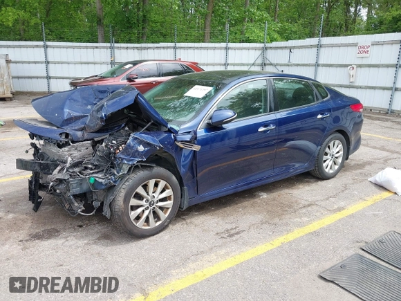 2016 Kia Optima EX with VIN 5XXGU4L30GG013940, listed as a IAAI auction lot 42371297 with Not provided miles and . Bid and sale history available at DreamBid. Image 2.