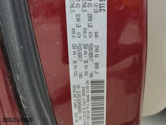 2019 Dodge Grand Caravan SE with VIN 2C4RDGBG0KR608561, listed as a Copart auction lot 54229865 with 75,941 mi miles and Clean Title. Bid and sale history available at carsss.com. Image 14.
