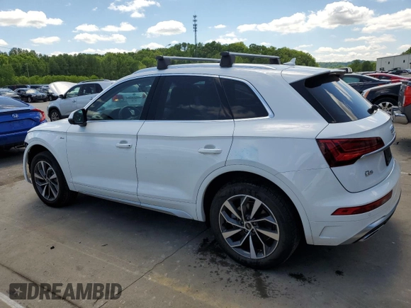2022 Audi Q5 S line Premium Plus with VIN WA1EAAFY3N2105126, listed as a Copart auction lot 56025645 with 40,853 mi miles and Salvage title. Bid and sale history available at DreamBid. Image 2.