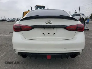 2020 Infiniti Q50 Luxe with VIN JN1EV7AP3LM203721, listed as a Copart auction lot 59380005 with 104,217 mi miles and Salvage title. Bid and sale history available at DreamBid. Image 6.