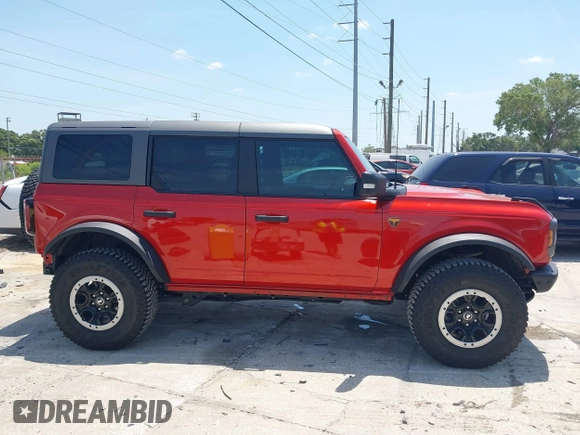 2024 Ford Bronco Badlands with VIN 1FMEE9BP0RLA41564, listed as a IAAI auction lot 42069579 with 3,681 mi miles and . Bid and sale history available at DreamBid. Image 14.