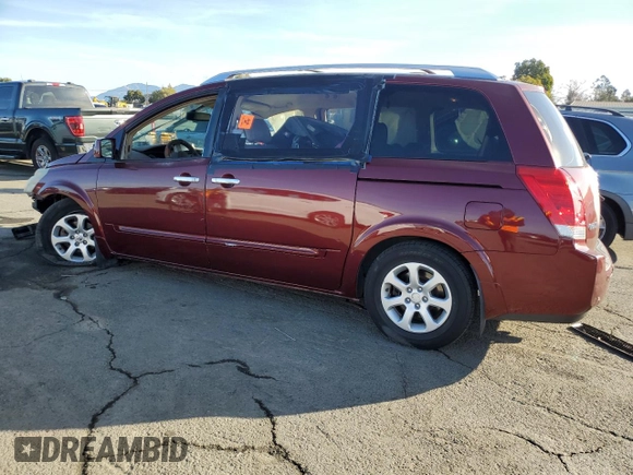 2009 Nissan Quest S with VIN 5N1BV28U59N102032, listed as a Copart auction lot 80573344 with 193,950 mi miles and Salvage Title. Bid and sale history available at carsss.com. Image 2.