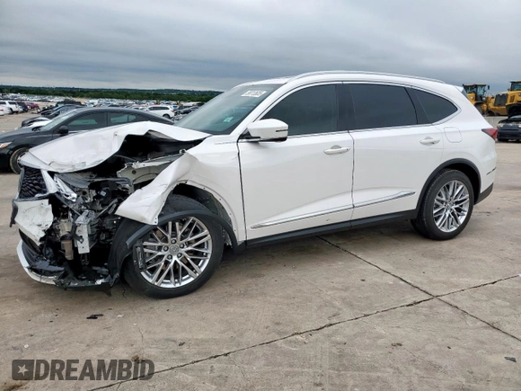 2023 Acura MDX Advance с VIN 5J8YE1H87PL006358, выставлен на аукционе Copart как лот 56013605 с пробегом 49 109 миль миль и Списание • Salvage title. История ставок и продаж доступна на DreamBid. Изображение 1.