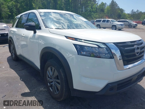 2024 Nissan Pathfinder S with VIN 5N1DR3AC1RC256575, listed as a IAAI auction lot 42042961 with 21,504 mi miles and . Bid and sale history available at DreamBid. Image 1.