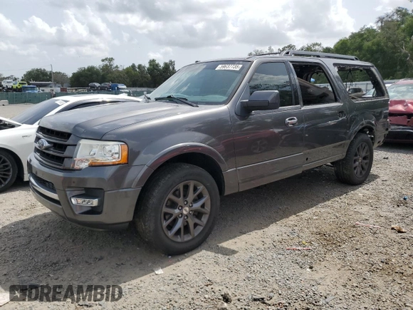 2017 Ford Expedition Max Limited с VIN 1FMJK1KT5HEA10710, выставлен на аукционе Copart как лот 59637735 с пробегом 83 171 миль миль и Списание • Salvage title. История ставок и продаж доступна на DreamBid. Изображение 1.
