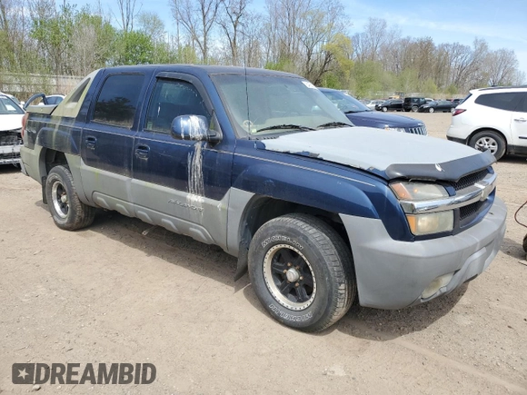2002 Chevrolet Avalanche with VIN 3GNEK13T12G340985, listed as a Copart auction lot 54938035 with 0 mi miles and Clean Title. Bid and sale history available at carsss.com. Image 4.