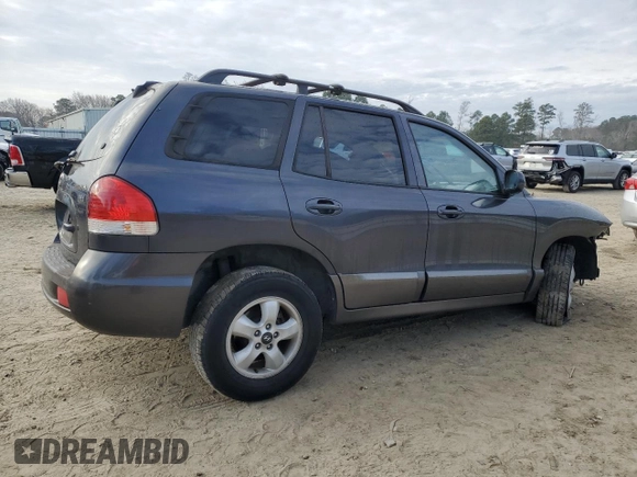 2005 Hyundai Santa Fe GLS with VIN KM8SC13E35U984186, listed as a Copart auction lot 86666474 with 166,965 mi miles and Salvage Title. Bid and sale history available at carsss.com. Image 3.
