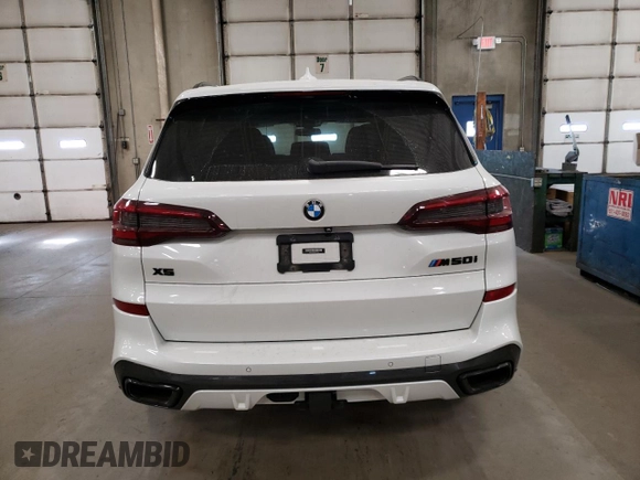 2020 BMW X5 M50i with VIN 5UXJU4C00L9C27198, listed as a Copart auction lot 76705264 with 0 mi miles and Salvage Title. Bid and sale history available at carsss.com. Image 6.
