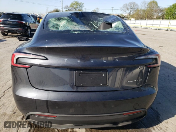 2024 Tesla Model 3 Long Range with VIN 5YJ3E1EB5RF788173, listed as a Copart auction lot 52053955 with 11,863 mi miles and Salvage Title. Bid and sale history available at DreamBid. Image 6.