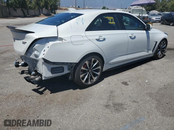 2023 Cadillac CT4-V Blackwing z VIN 1G6DL5RP1P0410633, wystawiony jako Copart lot #67655604 z przebiegiem 8476 mil mil oraz Szkody całkowita. Historia ofert i sprzedaży dostępna na DreamBid. Obrazek 3.