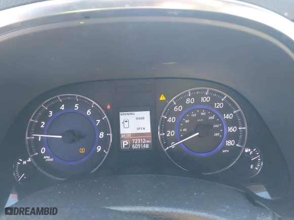 2017 Infiniti QX70 with VIN JN8CS1MU9HM140437, listed as a IAAI auction lot 41270542 with 72,312 mi miles. Bid and sale history available at carsss.com. Image 7.