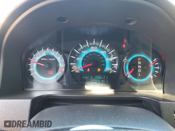 2012 Ford Fusion SE with VIN 3FAHP0HA8CR332435, listed as a Copart auction lot 44200055 with 105,416 mi miles and Salvage Title. Bid and sale history available at DreamBid. Image 9.