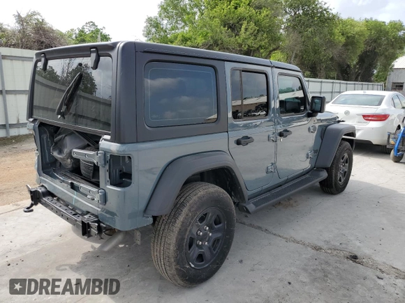 2024 Jeep Wrangler Willys with VIN 1C4PJXDG4RW278583, listed as a Copart auction lot 50951845 with 2,456 mi miles and Salvage Title. Bid and sale history available at carsss.com. Image 3.