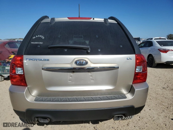 2009 Kia Sportage LX with VIN KNDJF724X97557126, listed as a Copart auction lot 48598065 with 201,898 mi miles and Salvage Title. Bid and sale history available at carsss.com. Image 6.