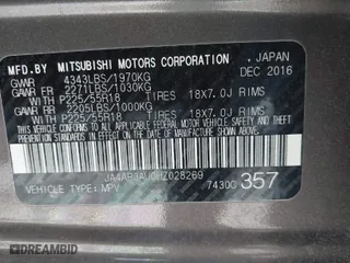 2017 Mitsubishi Outlander Sport ES 2.0 with VIN JA4AP3AU0HZ028269, listed as a IAAI auction lot 41792176 with 55,302 mi miles. Bid and sale history available at carsss.com. Image 9.