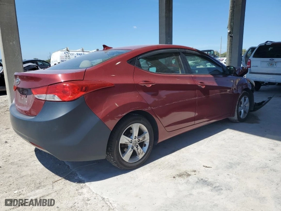 2013 Hyundai Elantra GLS with VIN 5NPDH4AE0DH265697, listed as a Copart auction lot 49908575 with 112,108 mi miles and Salvage Title. Bid and sale history available at carsss.com. Image 3.