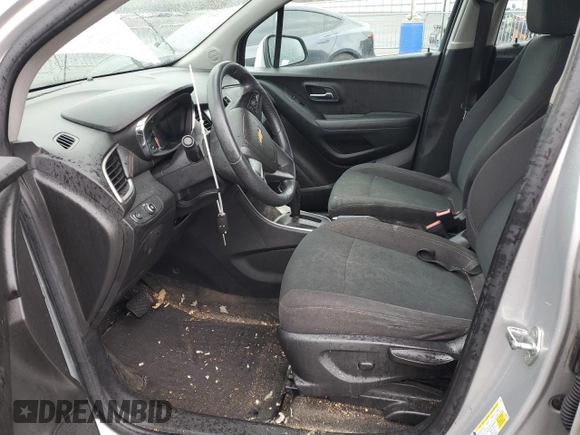 2017 Chevrolet Trax LS with VIN KL7CJNSB4HB210121, listed as a Copart auction lot 53154595 with 51,044 mi miles and Salvage Title. Bid and sale history available at carsss.com. Image 7.