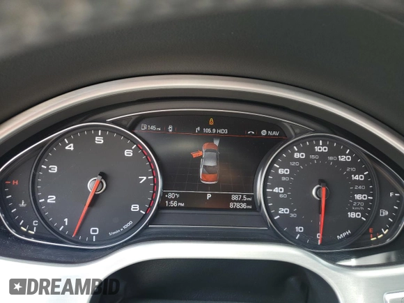 2013 Audi A8 4.0L with VIN WAUA2AFD3DN026967, listed as a Copart auction lot 60800425 with 87,836 mi miles and Salvage title. Bid and sale history available at DreamBid. Image 9.